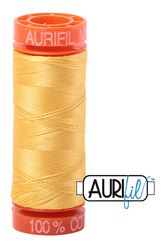 Aurifil Mako 50wt Cotton 200 m 220 yd. spool - 1135 Pale Yellow